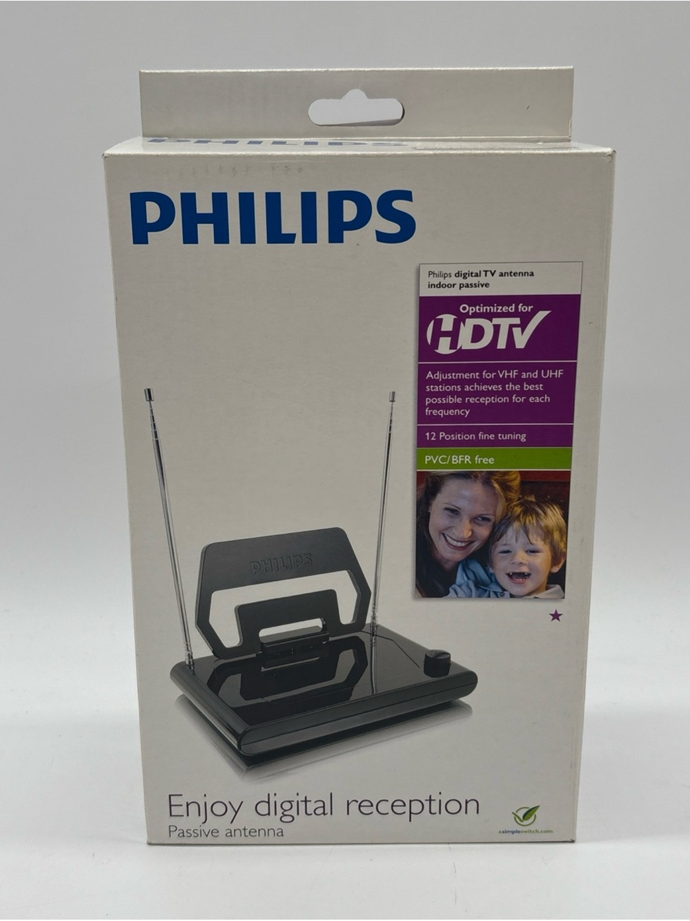 Philips (SDV1125T/27) UHF/VHF/FM Indoor Passive Digital 12 Position TV Antenna